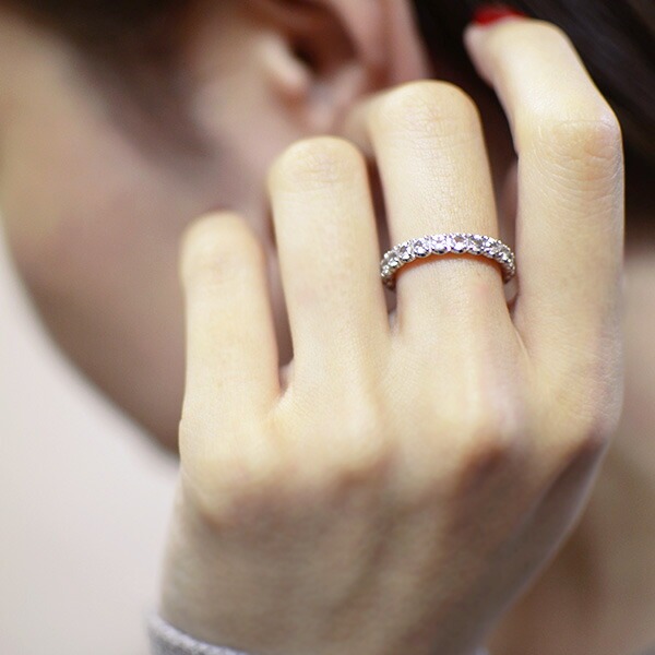 umu -アム- FINE JEWELRY STUIDIOK18 ホワイトトパーズ フルエタニティリングrg0495_i2.jpg