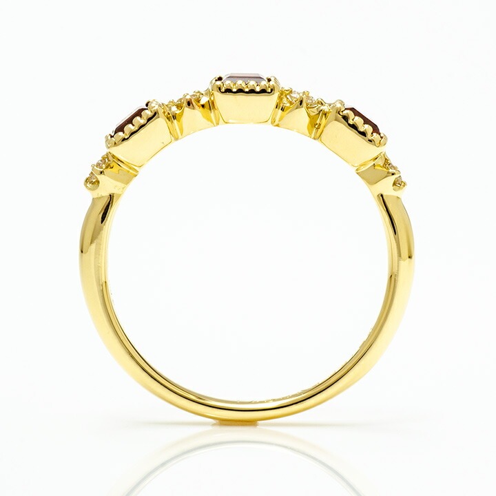 umu -アム- FINE JEWELRY STUIDIOK18 ガーネット ダイヤモンド リング 「altero」rg0499_s.jpg