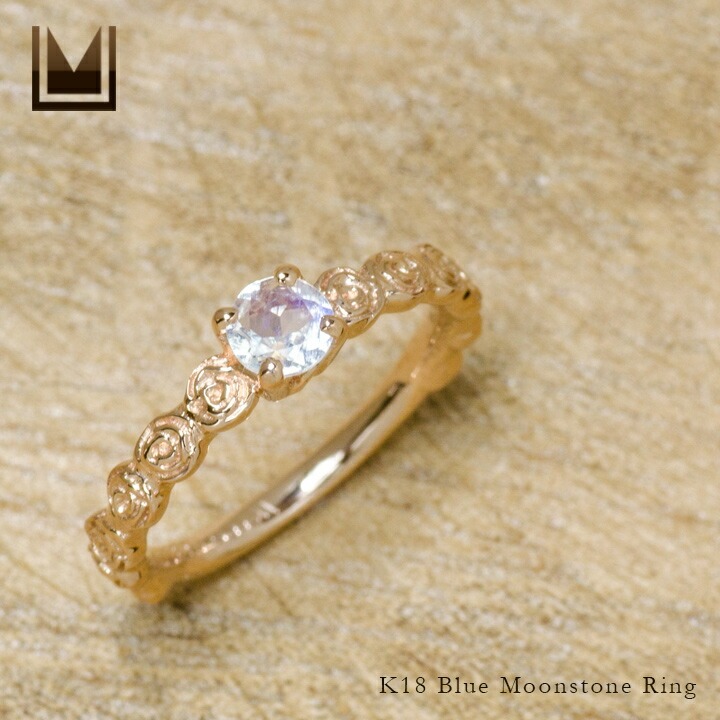 umu -アム- FINE JEWELRY STUIDIOK18 ブルームーンストーン バラモチーフ リング 「rosa」rg0500_1.jpg