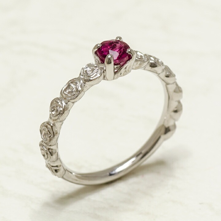 umu -アム- FINE JEWELRY STUIDIOK18 ルベライト バラモチーフ リング 「rosa」rg0504_kanban2.jpg