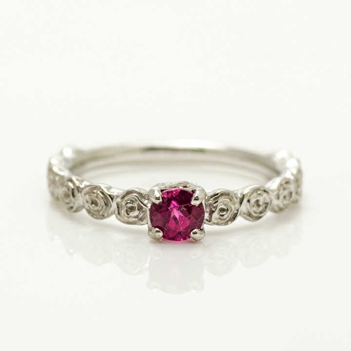 umu -アム- FINE JEWELRY STUIDIOK18 ルベライト バラモチーフ リング 「rosa」rg0504_m.jpg