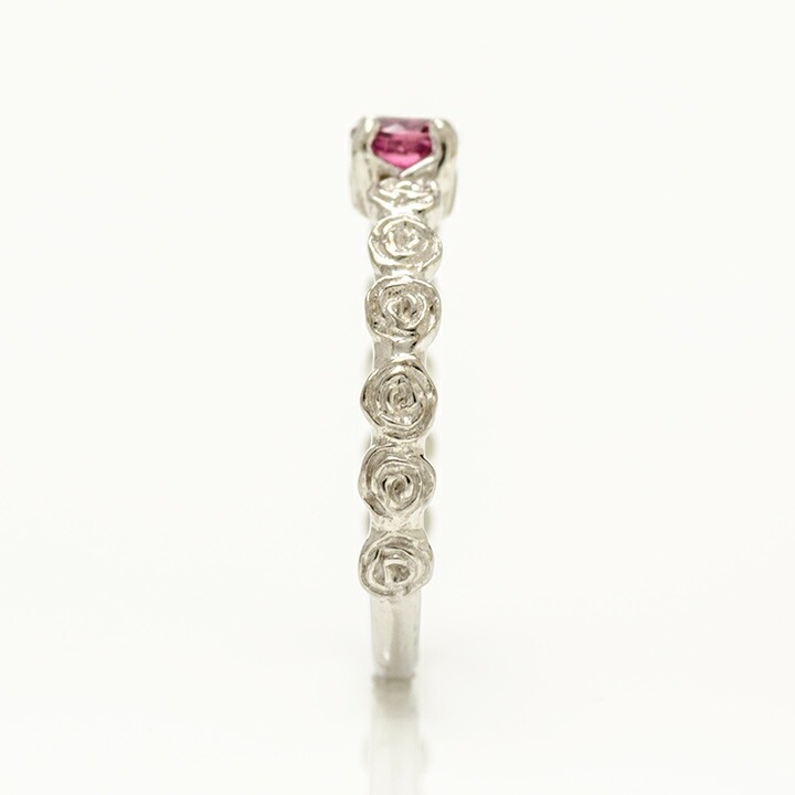 umu -アム- FINE JEWELRY STUIDIOK18 ルベライト バラモチーフ リング 「rosa」rg0504_y.jpg
