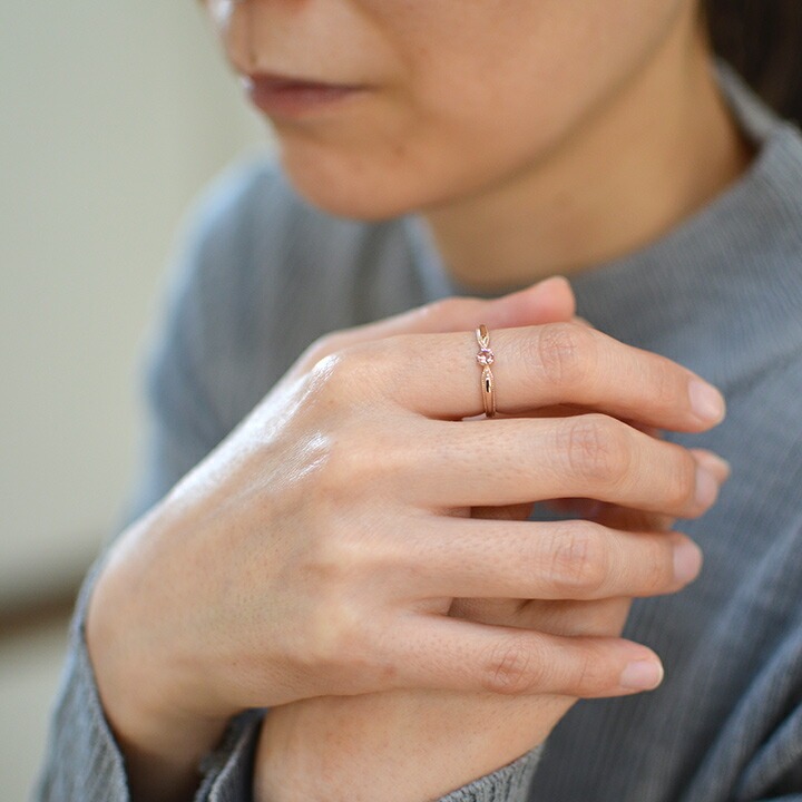 umu -アム- FINE JEWELRY STUIDIOシャンパンガーネット リング 「nastro」rg0515_i2.jpg
