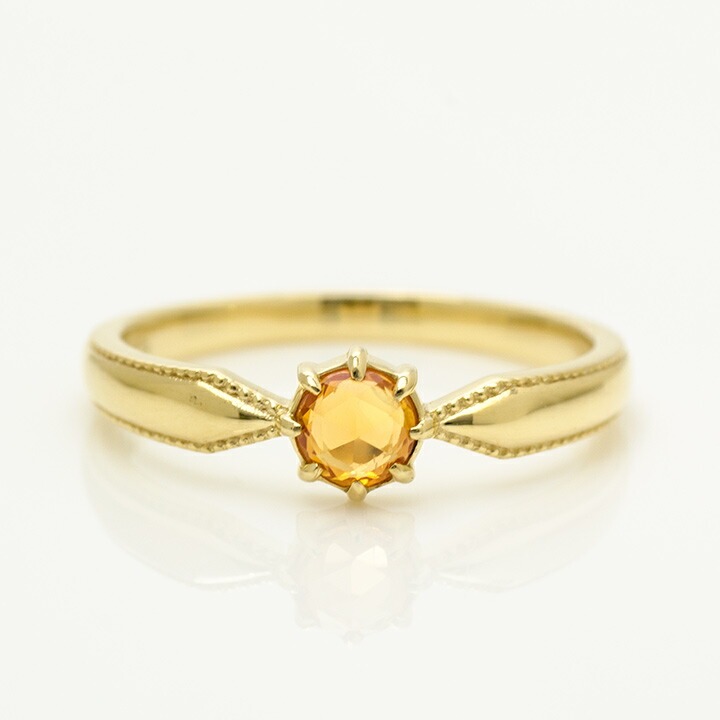 umu -アム- FINE JEWELRY STUIDIOK18 ローズカット オレンジサファイア リング 「tocca」rg0519_m.jpg