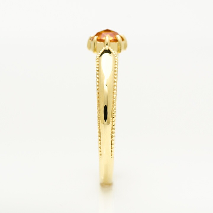 umu -アム- FINE JEWELRY STUIDIOK18 ローズカット オレンジサファイア リング 「tocca」rg0519_y.jpg