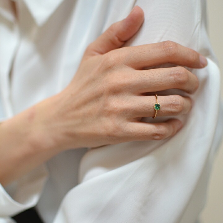 umu -アム- FINE JEWELRY STUIDIOK18 カボション エメラルド リング 「amaretto」rg0523_i3.jpg