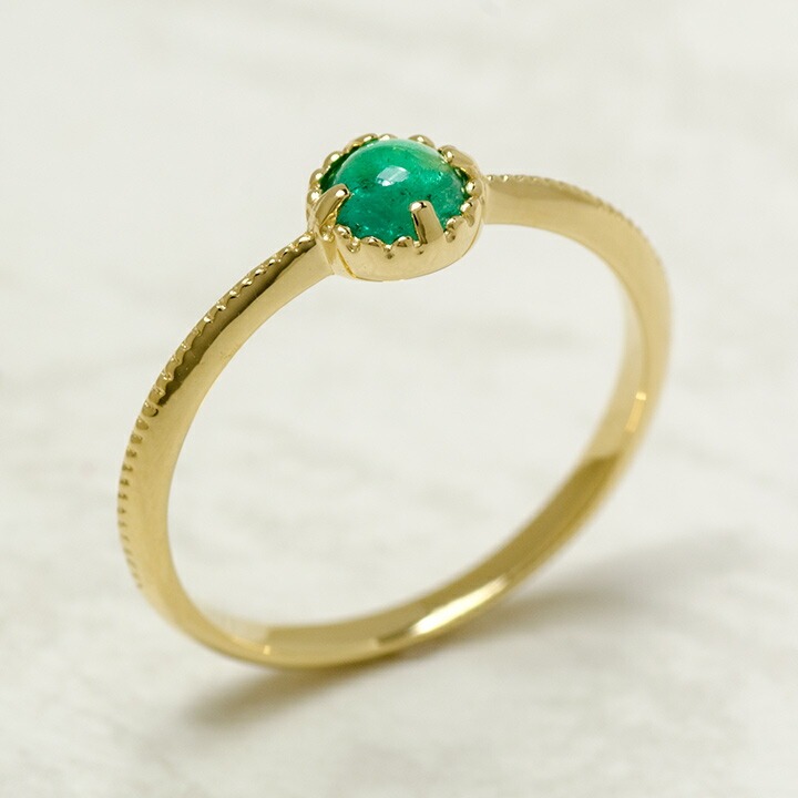 umu -アム- FINE JEWELRY STUIDIOK18 カボション エメラルド リング 「amaretto」rg0523_kanban2.jpg