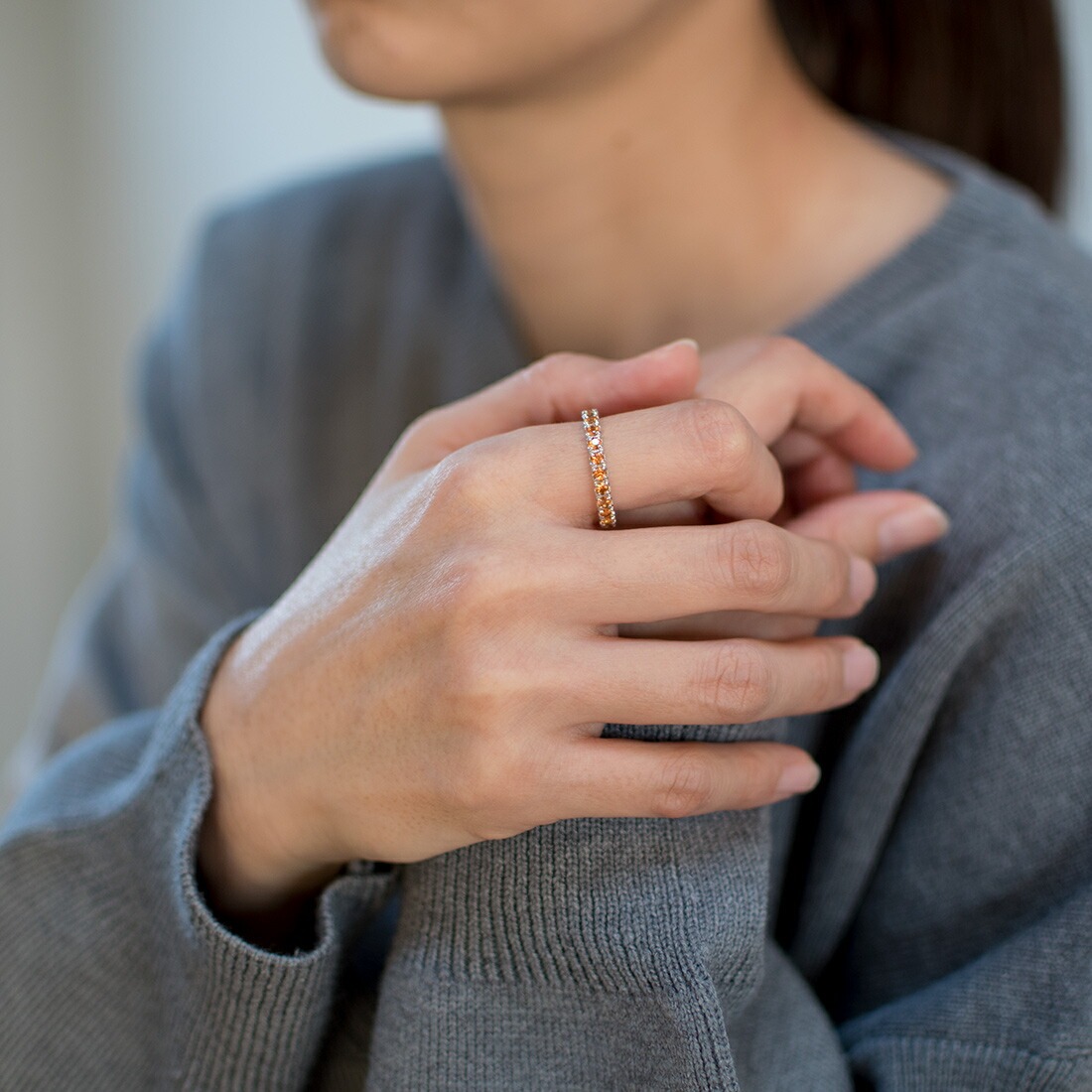 umu -アム- FINE JEWELRY STUIDIOマンダリンガーネット フルエタニティリングrg0528_i2.jpg