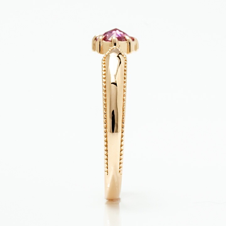 umu -アム- FINE JEWELRY STUIDIOK18 ローズカット ピンクトルマリン リング 「tocca」rg0538_y.jpg