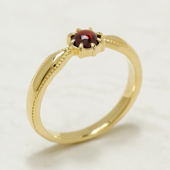 umu -アム- FINE JEWELRY STUIDIOK18 ローズカット パイロープガーネット リング 「tocca」rg0540_kanban2.jpg