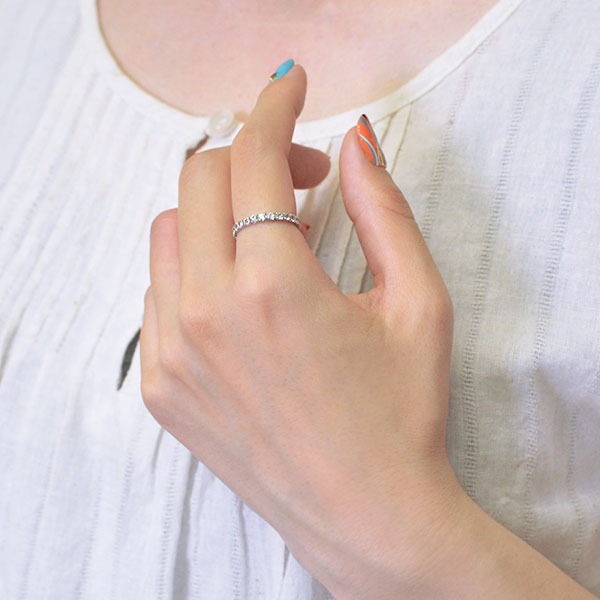 k18ホワイトサファイア　フルエタニティリング K18 ホワイトサファイア フルエタニティリング[商品番号:RG0542] | umu