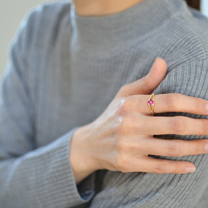 umu -アム- FINE JEWELRY STUIDIOK18 ルビー ダイヤモンド リング 「bouquet」rg0543_i3.jpg