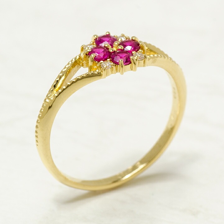 umu -アム- FINE JEWELRY STUIDIOK18 ルビー ダイヤモンド リング 「bouquet」rg0543_kanban2.jpg