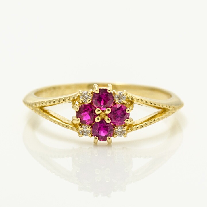 umu -アム- FINE JEWELRY STUIDIOK18 ルビー ダイヤモンド リング 「bouquet」rg0543_m.jpg