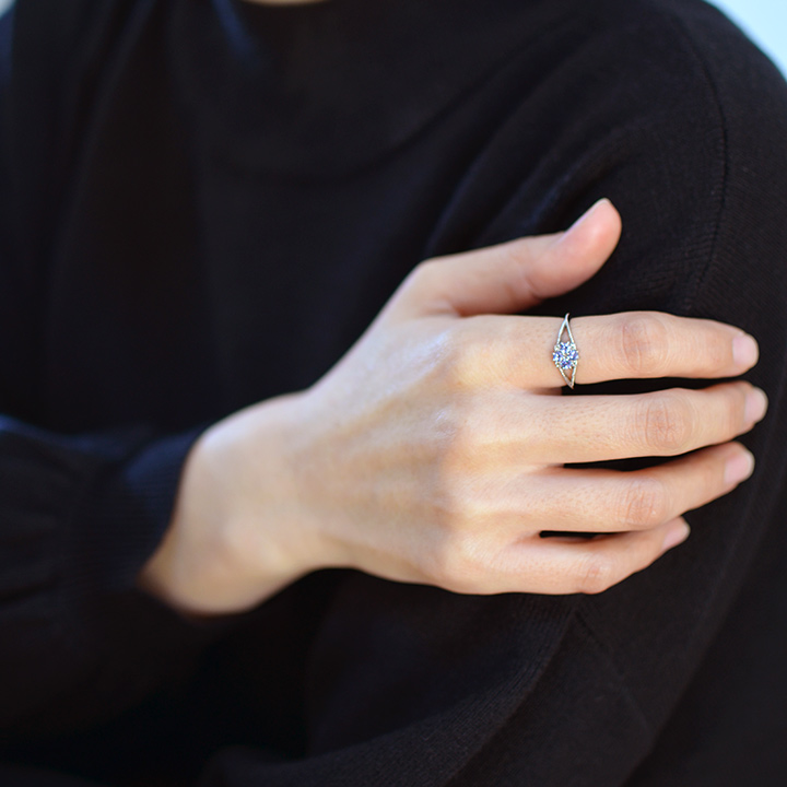 umu -アム- FINE JEWELRY STUIDIOK18 タンザナイト ダイヤモンド リング 「bouquet」rg0546_i3.jpg