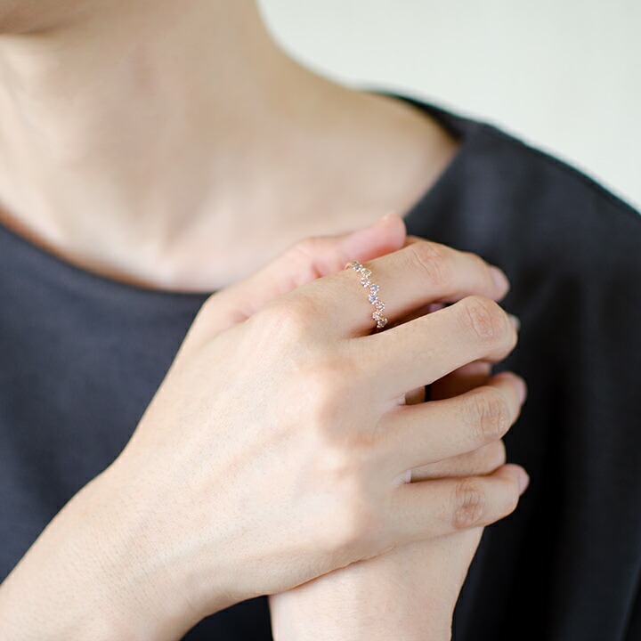 umu -アム- FINE JEWELRY STUIDIOK18 タンザナイト ダイヤモンド リング 「stellato」rg0550_i2.jpg