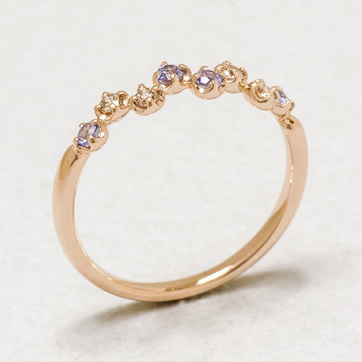 umu -アム- FINE JEWELRY STUIDIOK18 タンザナイト ダイヤモンド リング 「stellato」rg0550_kanban2.jpg