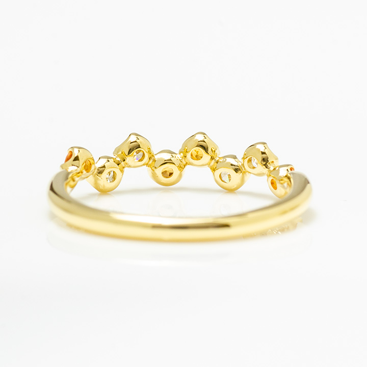 umu -アム- FINE JEWELRY STUIDIOK18 マンダリンガーネット ダイヤモンド リング 「stellato」rg0552_u.jpg