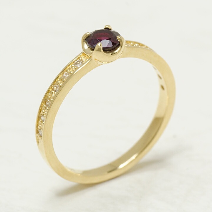 umu -アム- FINE JEWELRY STUIDIOK18 パイロープガーネット ダイヤモンド リング 「polarita」rg0553_kanban2.jpg