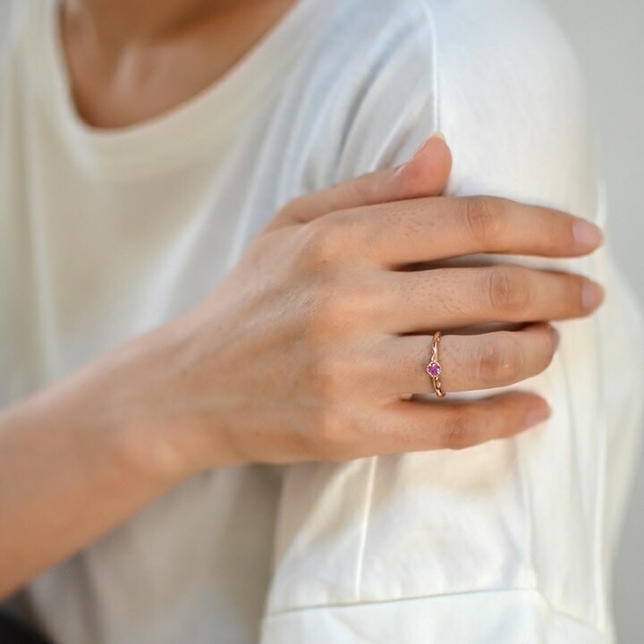 umu -アム- FINE JEWELRY STUIDIOピンクサファイア リング 「fossetta」rg0565_i3.jpg