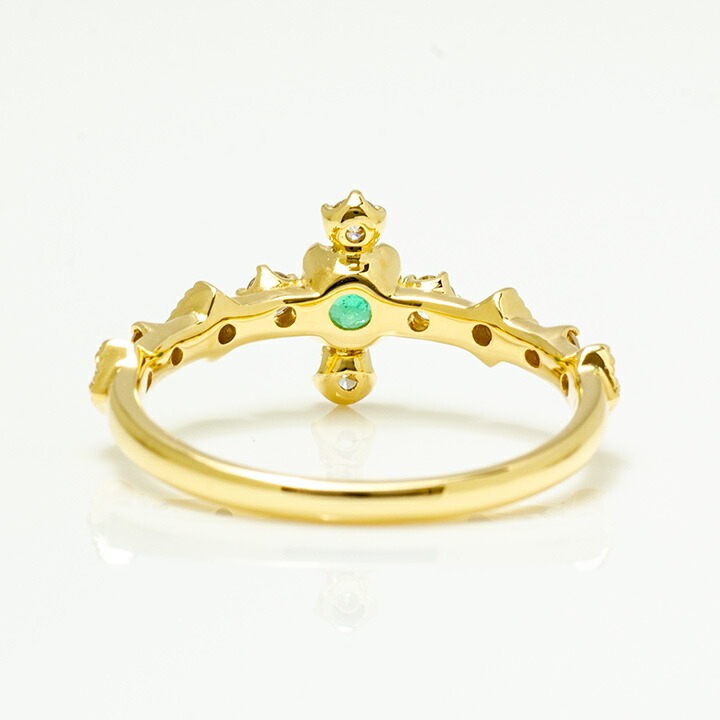 umu -アム- FINE JEWELRY STUIDIOK18 エメラルド ダイヤモンド クロスモチーフ リング 「siena」rg0577_u.jpg