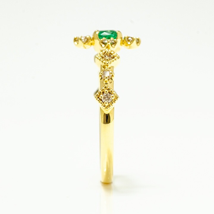 umu -アム- FINE JEWELRY STUIDIOK18 エメラルド ダイヤモンド クロスモチーフ リング 「siena」rg0577_y.jpg