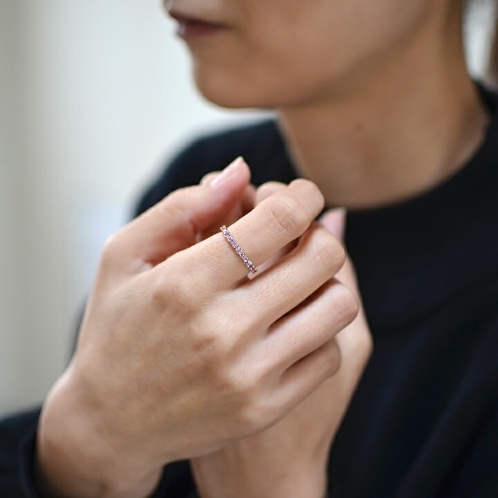 umu -アム- FINE JEWELRY STUIDIOK18 パープルサファイア フルエタニティリングrg0582_i2.jpg
