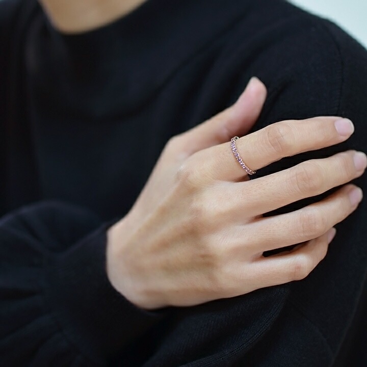 umu -アム- FINE JEWELRY STUIDIOK18 パープルサファイア フルエタニティリングrg0582_i3.jpg