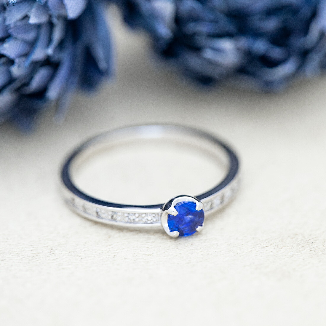 umu -アム- FINE JEWELRY STUIDIOブルーサファイア ダイヤモンド リング 「polarita」rg0584_1.jpg