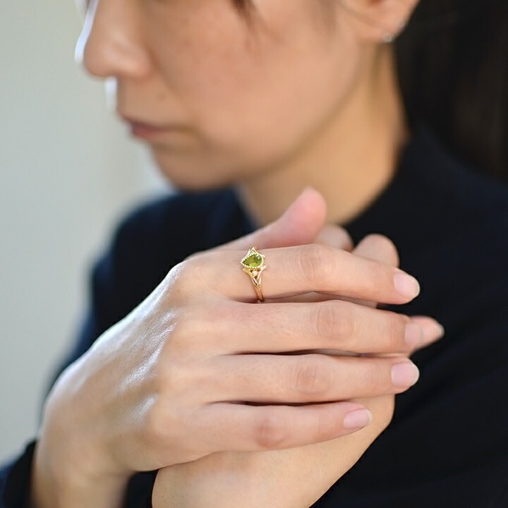 umu -アム- FINE JEWELRY STUIDIOペリドット ダイヤモンド リング 「pera」rg0594_i2.jpg