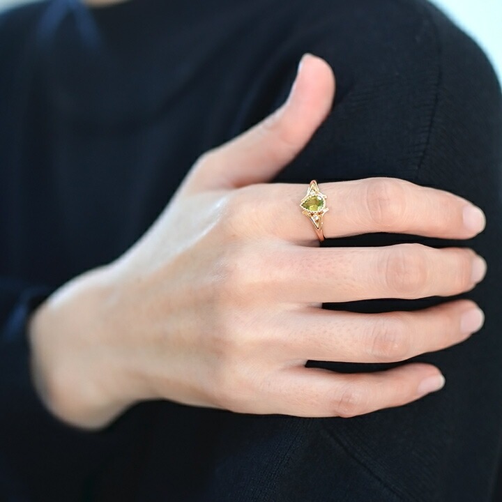 umu -アム- FINE JEWELRY STUIDIOペリドット ダイヤモンド リング 「pera」rg0594_i3.jpg