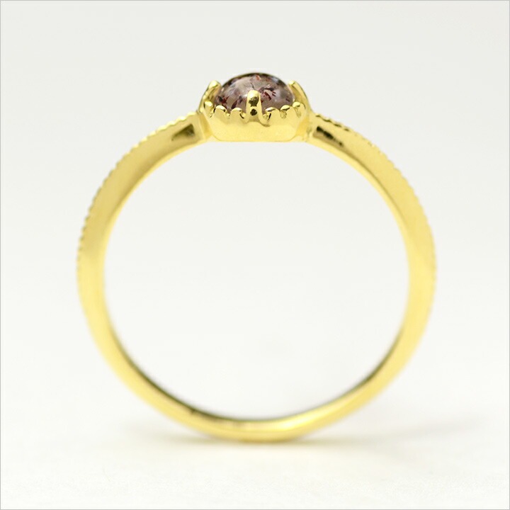 umu -アム- FINE JEWELRY STUIDIOカボション ストロベリークォーツ リング 「amaretto」rg0597_s.jpg