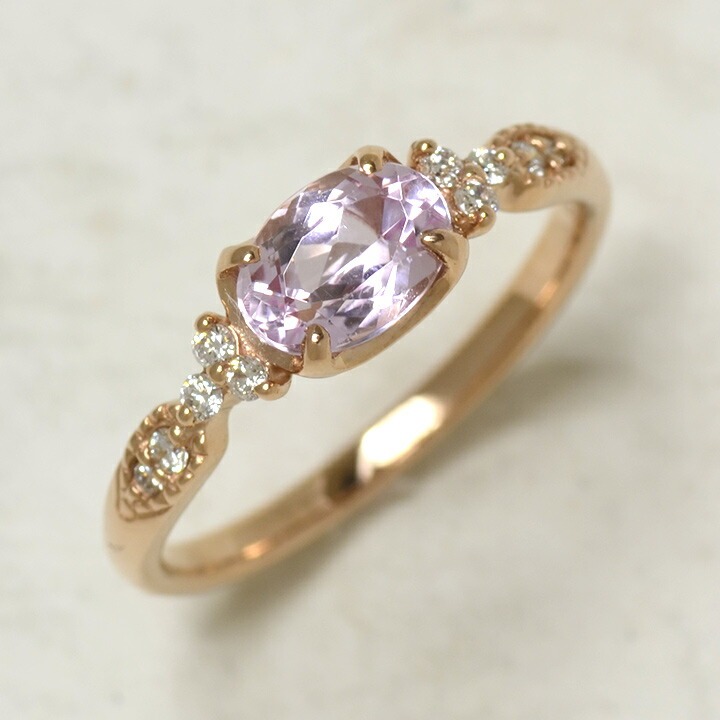 umu -アム- FINE JEWELRY STUIDIOK18 クンツァイト ダイヤモンド リング 「amanza」rg0607_kanban2.jpg