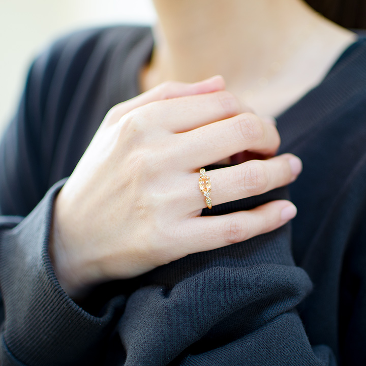 umu -アム- FINE JEWELRY STUIDIOK18 インペリアルトパーズ ダイヤモンド リング 「amanza」rg0608_i2.jpg