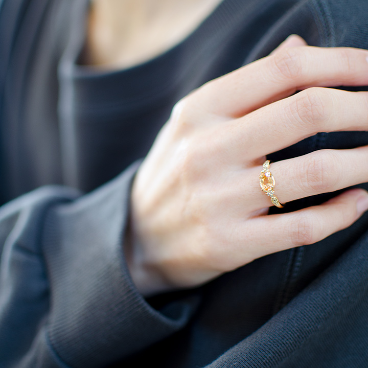 umu -アム- FINE JEWELRY STUIDIOK18 インペリアルトパーズ ダイヤモンド リング 「amanza」rg0608_i3.jpg