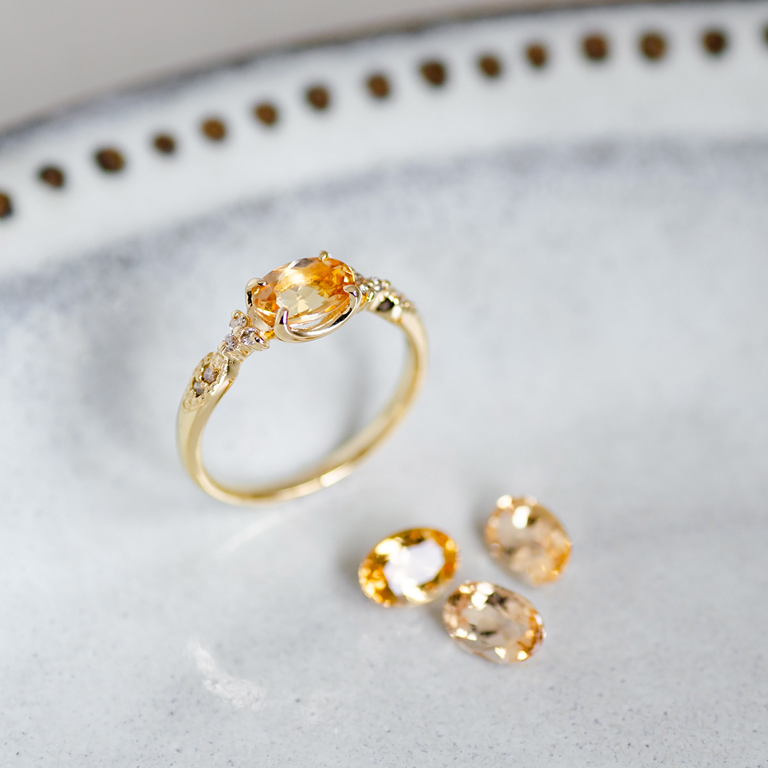 umu -アム- FINE JEWELRY STUIDIOK18 インペリアルトパーズ ダイヤモンド リング 「amanza」rg0608_sns1.jpg