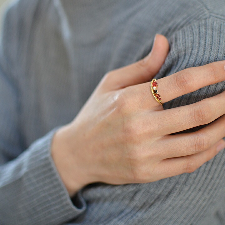 umu -アム- FINE JEWELRY STUIDIOK18 ベリーカクテル ダイヤモンド リング 「felice」rg0626_i3.jpg