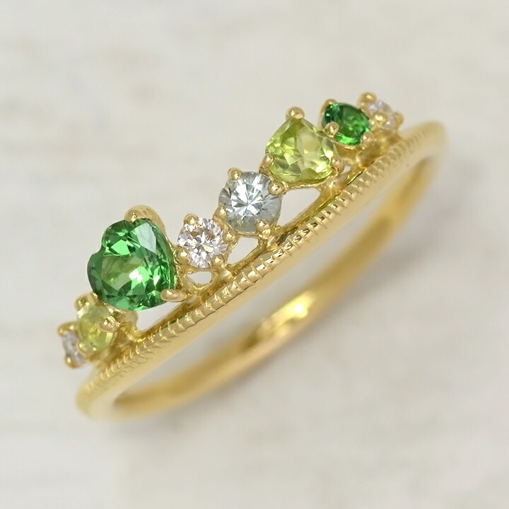 umu -アム- FINE JEWELRY STUIDIOK18 グリーンカクテル ダイヤモンド リング 「felice」rg0627_kanban2.jpg