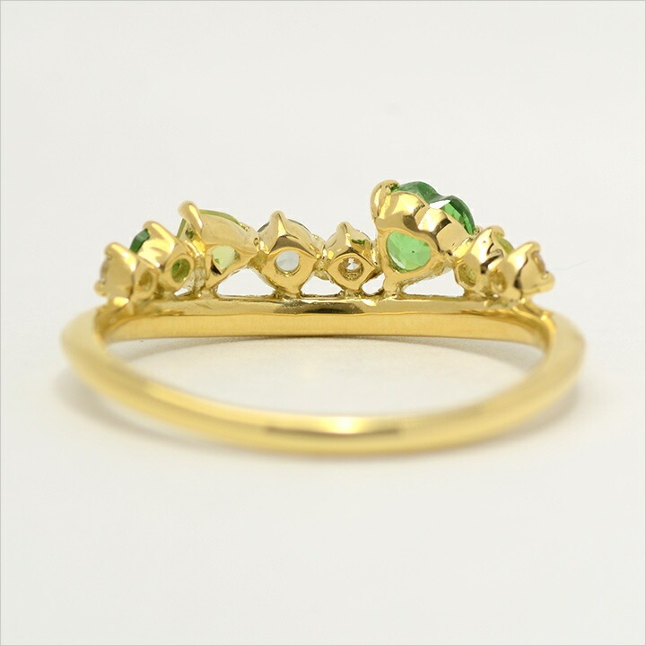 umu -アム- FINE JEWELRY STUIDIOK18 グリーンカクテル ダイヤモンド リング 「felice」rg0627_u.jpg
