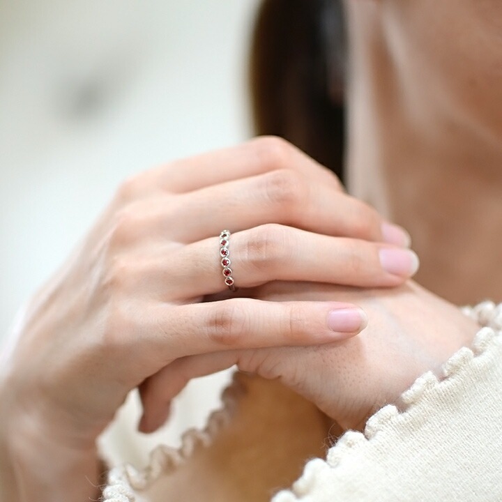 umu -アム- FINE JEWELRY STUIDIOK18 レディッシュサファイア リング 「ponte」rg0630_i2.jpg