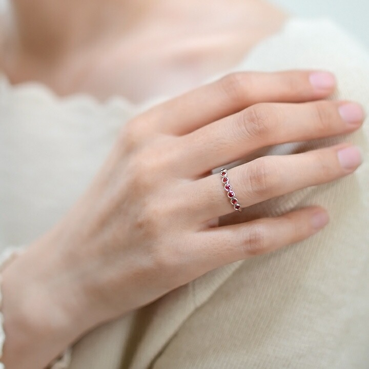 umu -アム- FINE JEWELRY STUIDIOK18 レディッシュサファイア リング 「ponte」rg0630_i3.jpg