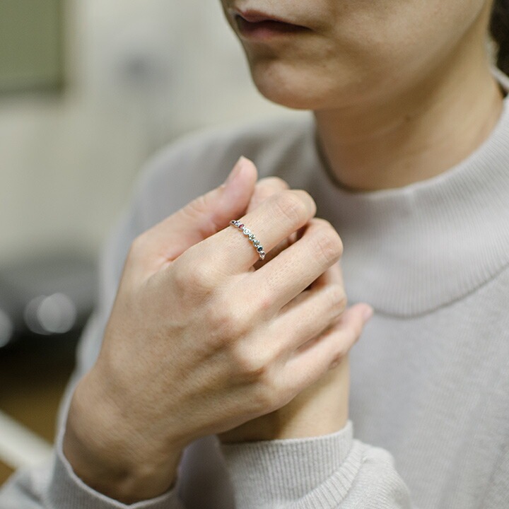umu -アム- FINE JEWELRY STUIDIOK18 マルチカラーサファイア リング 「ponte」rg0631_i2.jpg