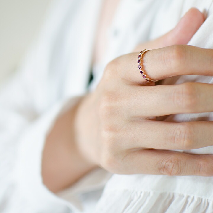 umu -アム- FINE JEWELRY STUIDIOK18 フェミニンカラー リング 「ponte」rg0632_i3.jpg