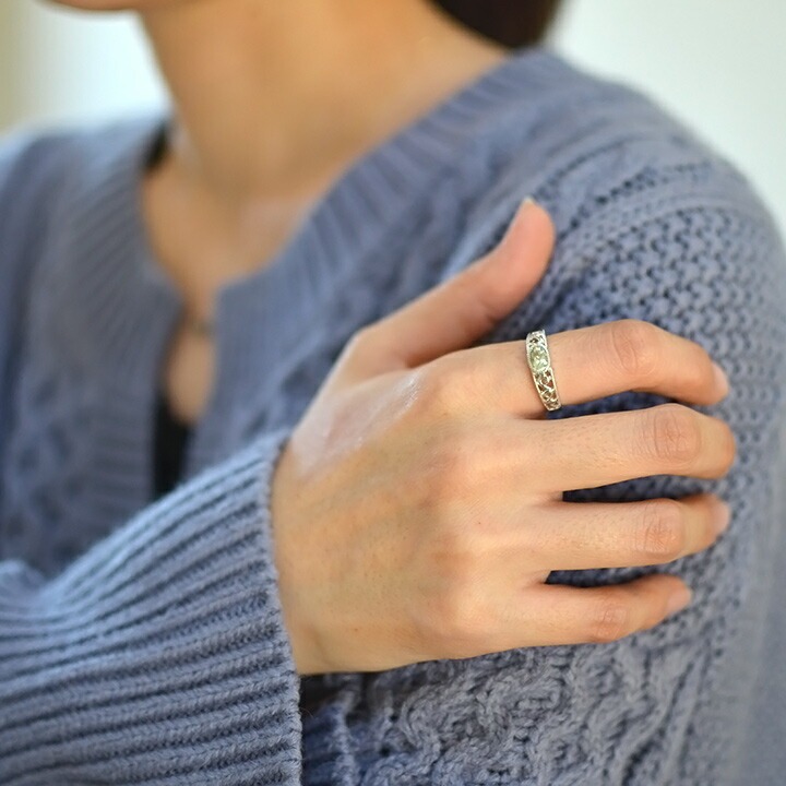 umu -アム- FINE JEWELRY STUIDIOK18 アンブリゴナイト アイビーモチーフ リング 「berso」rg0636_i3.jpg