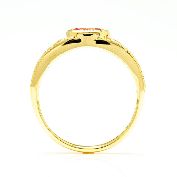 umu -アム- FINE JEWELRY STUIDIOK18 ピンクトルマリン アイビーモチーフ リング 「berso」rg0637_s.jpg