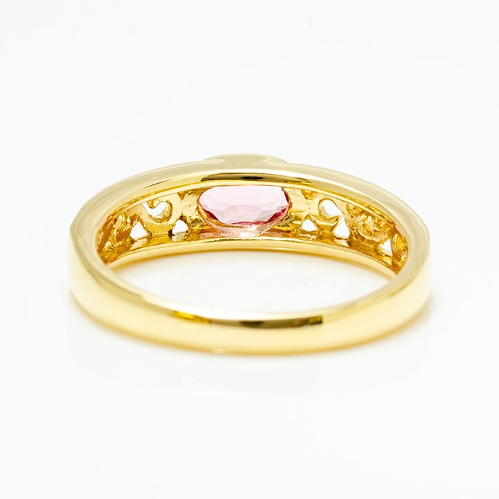 umu -アム- FINE JEWELRY STUIDIOK18 ピンクトルマリン アイビーモチーフ リング 「berso」rg0637_u.jpg