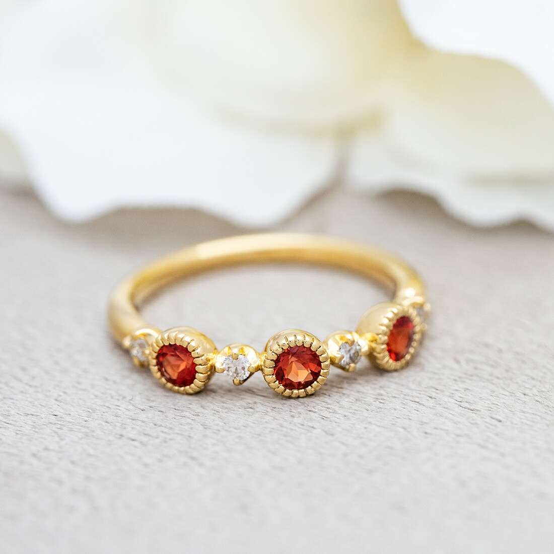 umu -アム- FINE JEWELRY STUIDIOアンデシン ダイヤモンド リング 「margherita」rg0639_1.jpg