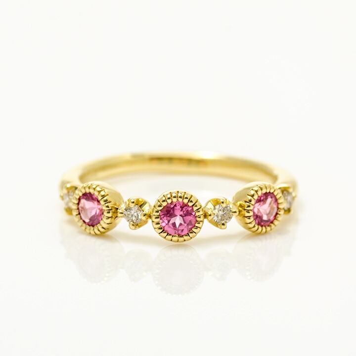 umu -アム- FINE JEWELRY STUIDIOK18 ピンクスピネル ダイヤモンド リング 「margherita」rg0640_m.jpg