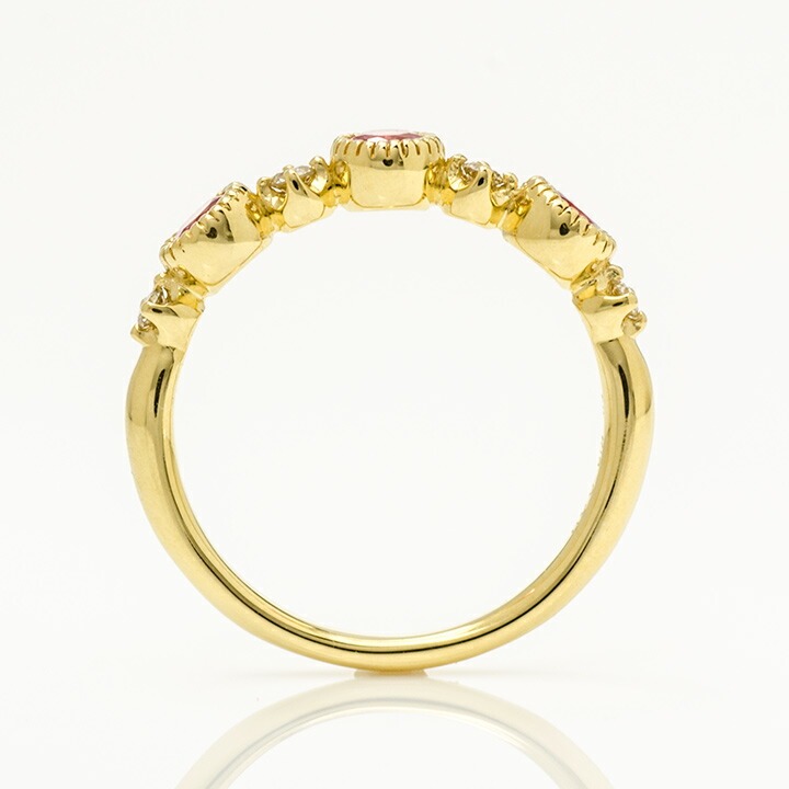 umu -アム- FINE JEWELRY STUIDIOK18 ピンクスピネル ダイヤモンド リング 「margherita」rg0640_s.jpg