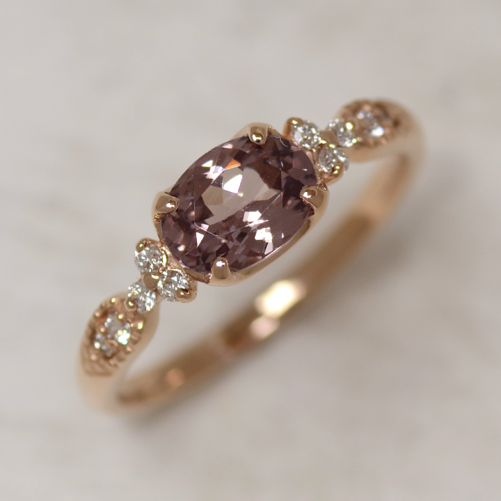 umu -アム- FINE JEWELRY STUIDIOK18 シャンパンガーネット ダイヤモンド リング 「amanza」rg0642_kanban2.jpg